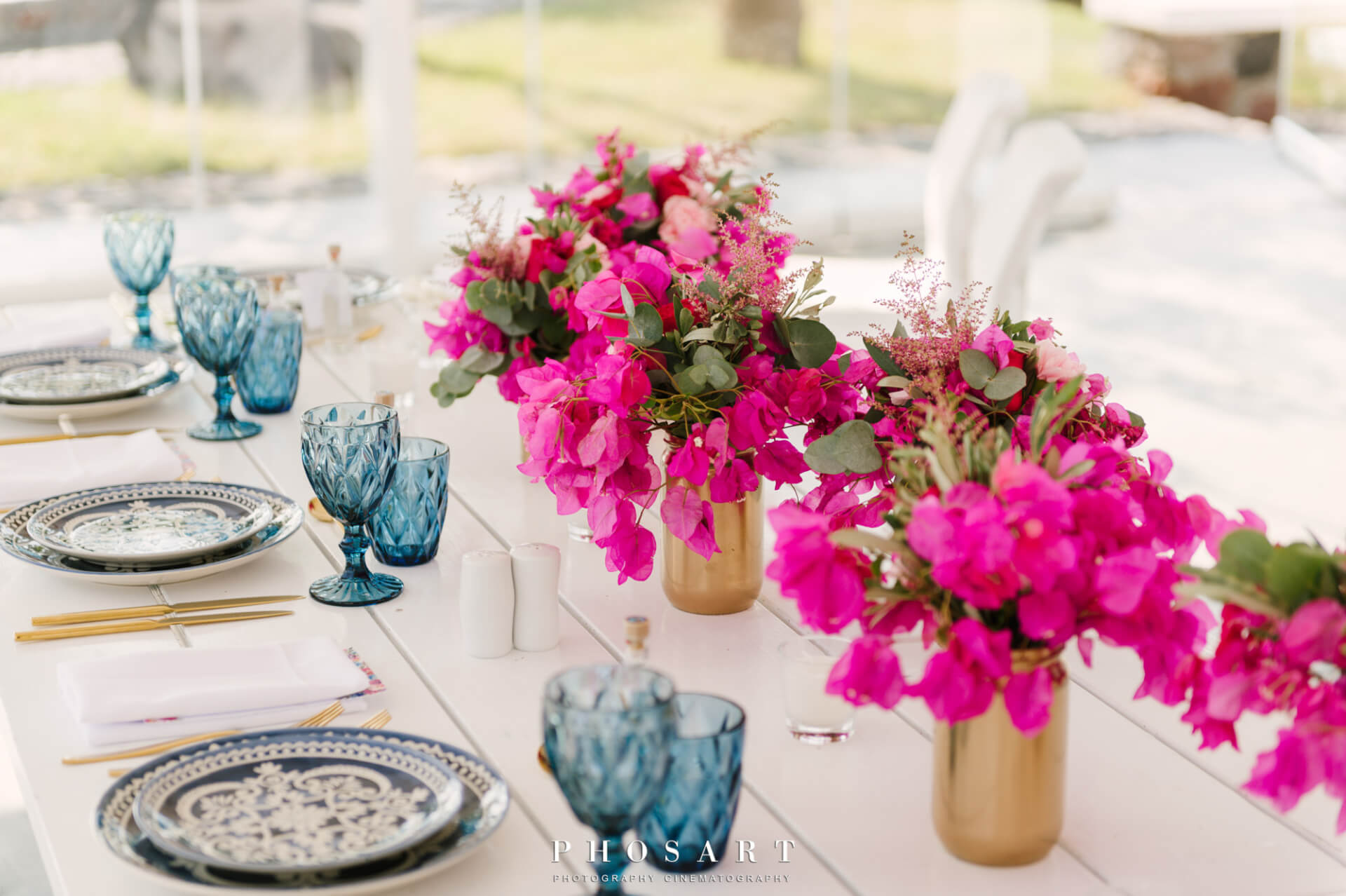 Wedding Reception - Table Decoration - Santorini Gem