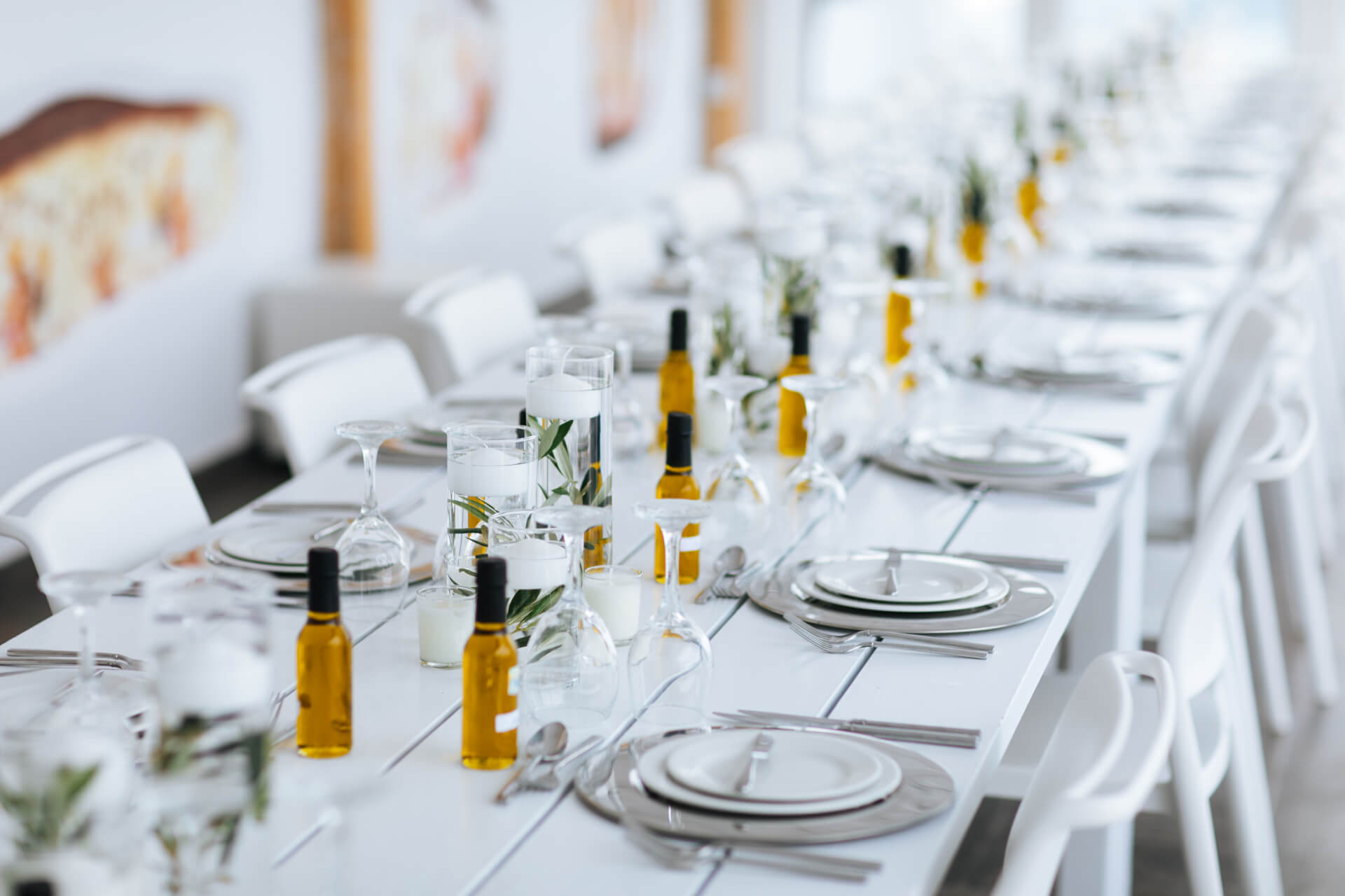 Dinner Table - Wedding Venue - Luxury Wedding - Santorini Gem