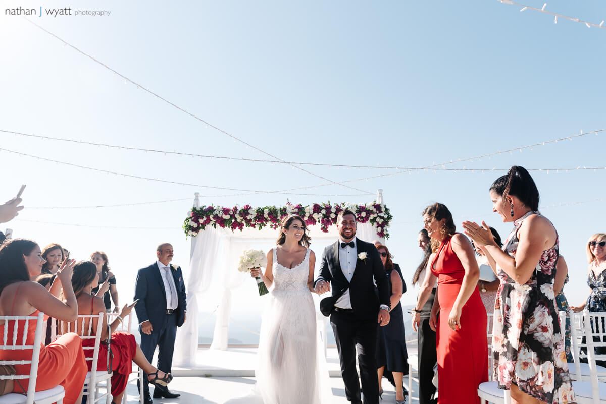 Caldera View - Real Bride and Groom - Santorini Gem