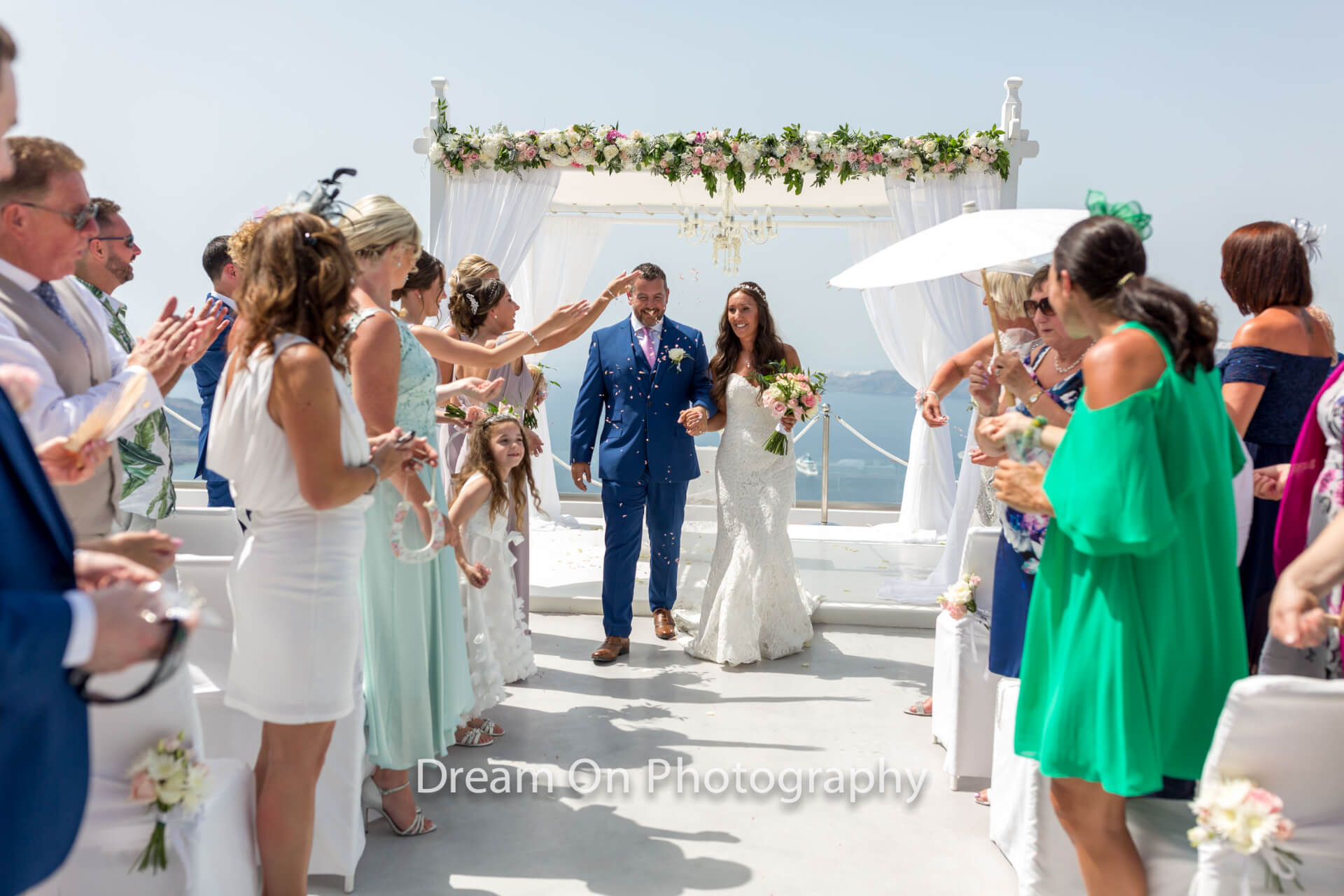 Caldera Reception - Caldera Wedding - Bride and Groom - Santorini Gem
