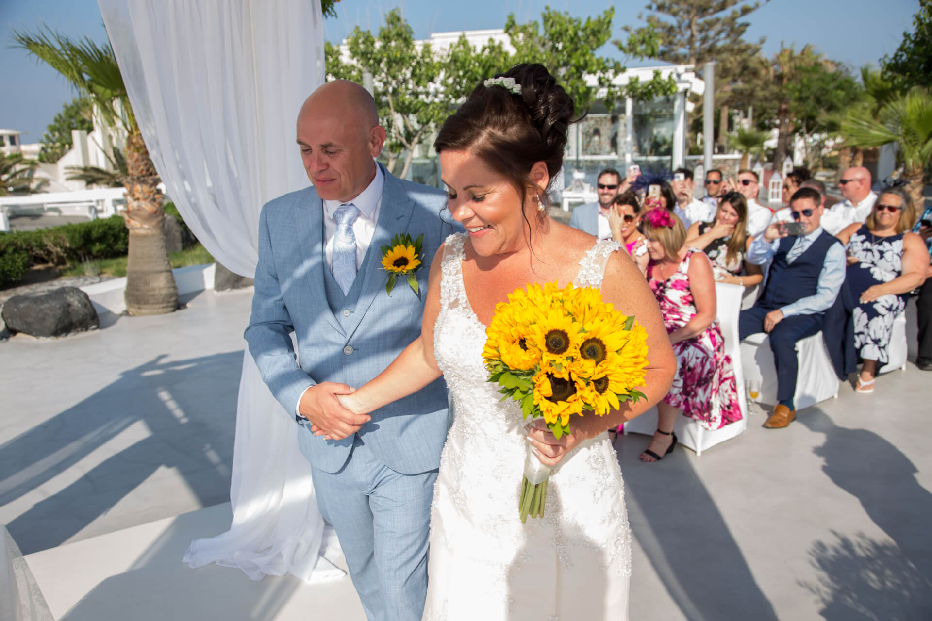 Bride and Groom - Wedding Venue - Santorini Gem