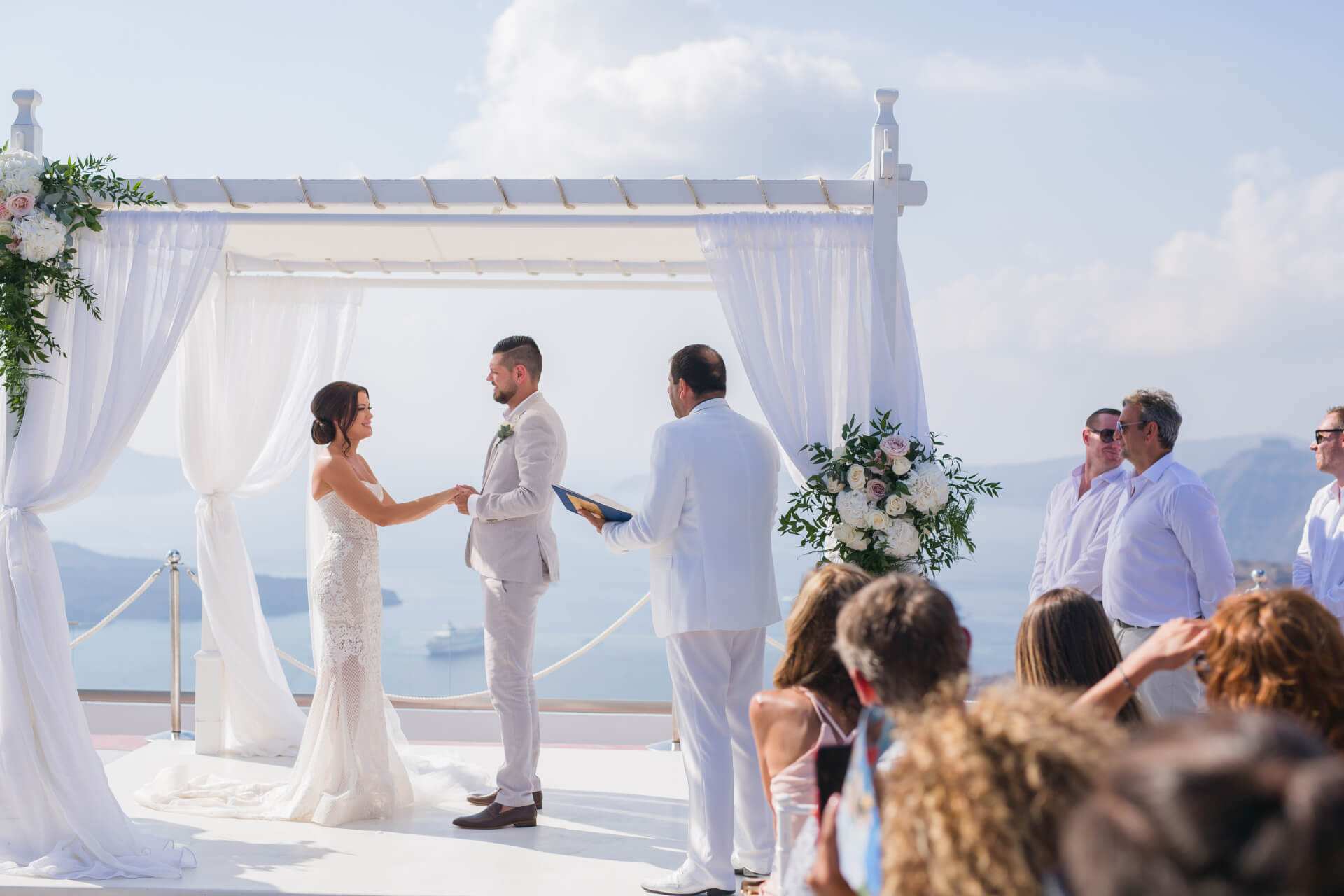 Ceremony - Wedding Venue - Terrace View - Santorini Gem